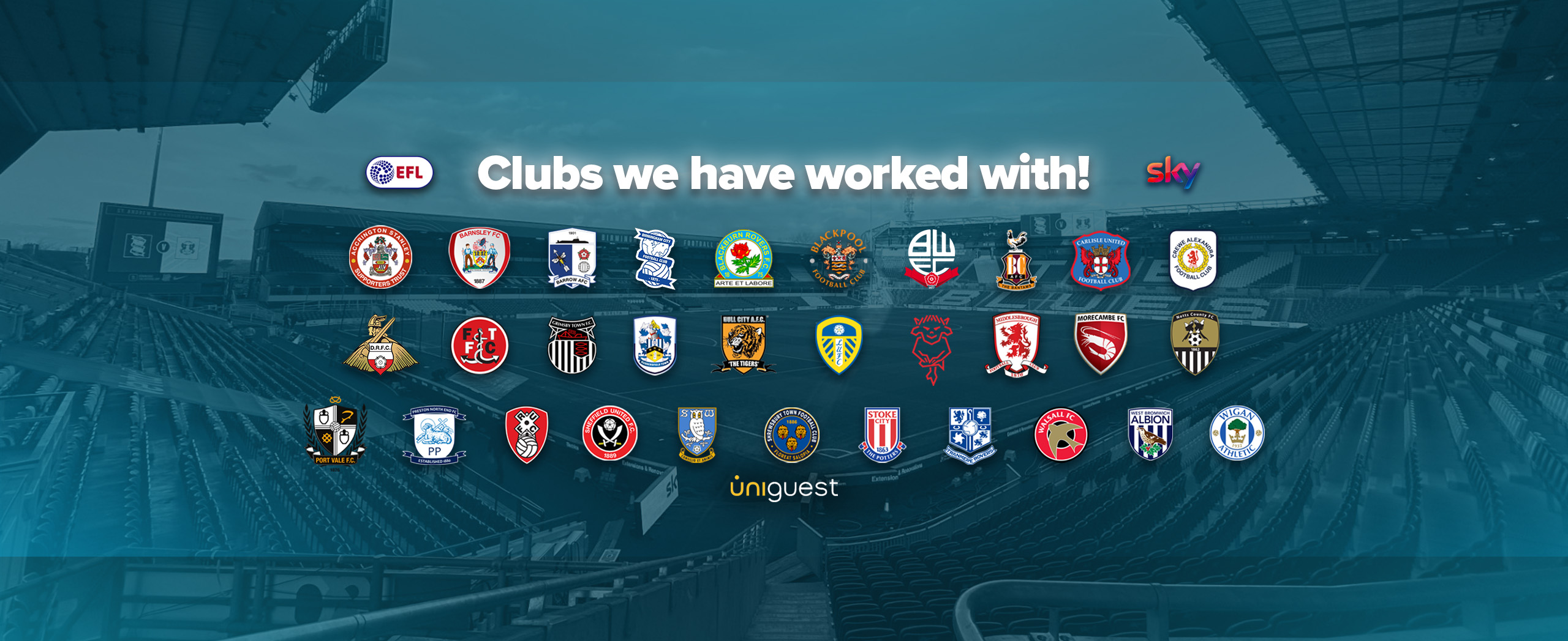 EFL Sky Q Slider Clubs Uniguest Update